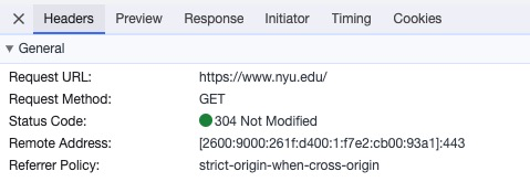 A screenshot of an HTTP requests information.