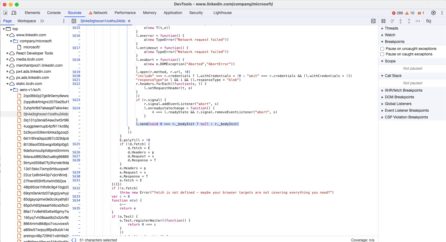 Example of using the Initiator feature of Chrome DevTools part 2.