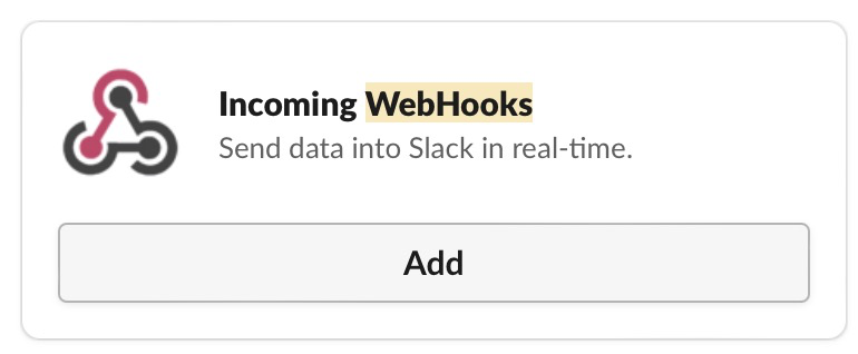 Slack enable WebHooks app